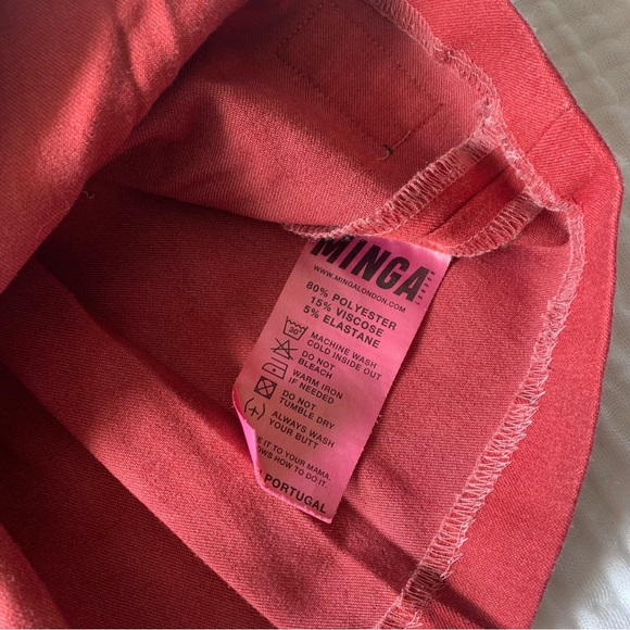 Minga London Womens Burgundy Pleated Tennis Skirt size 4 - Picture 6 of 9